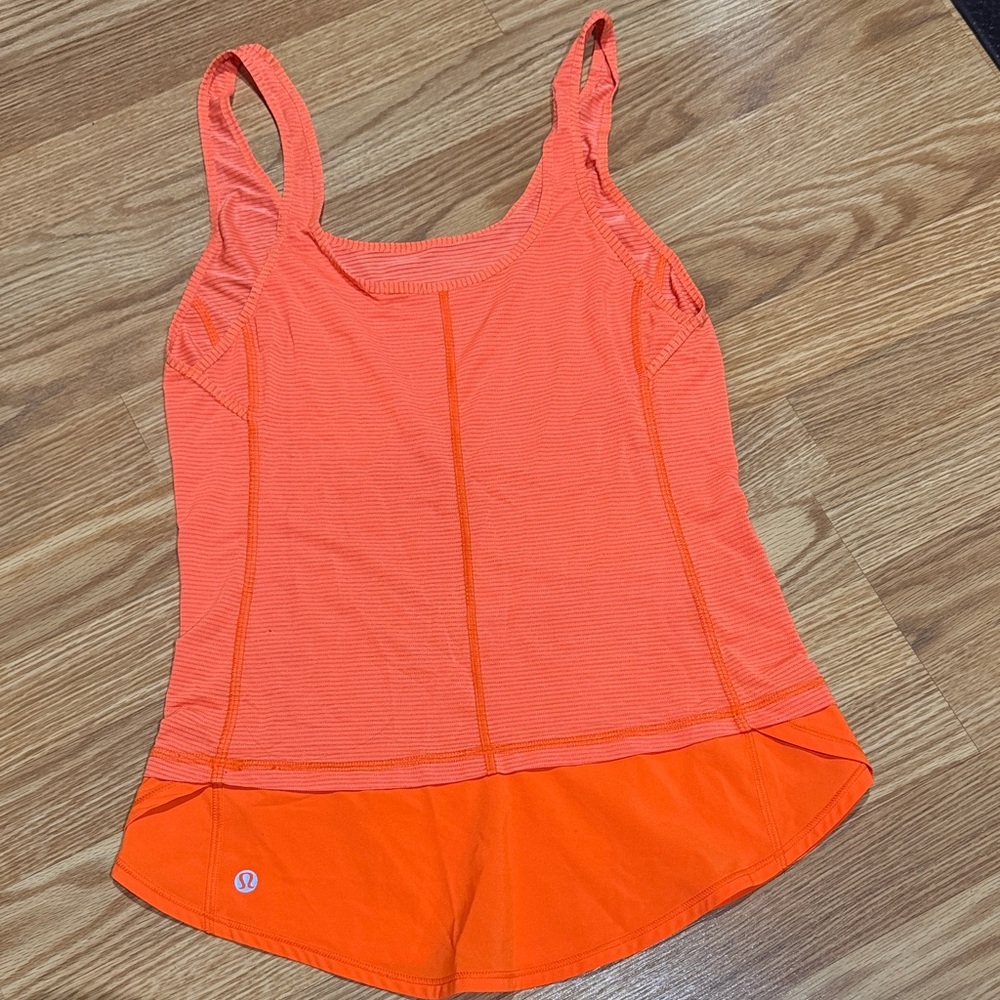 Lululemon Athletica Vibrant Orange Tank Top